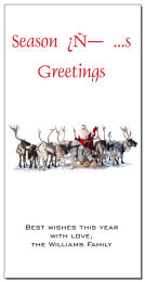 Santa and His Row of Christmas Reindeer Cards  4